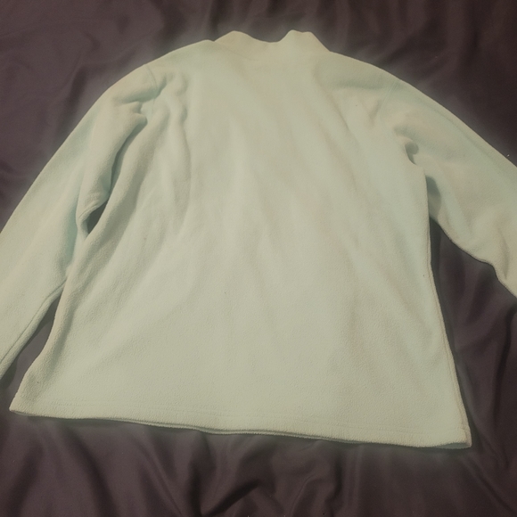 The North Face Microvelour 1/4 Zip womans medium Polartec Light Blue Pullover - Picture 8 of 8